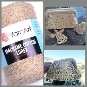 Macrame Cotton Lurex yarn 4 x 250 g