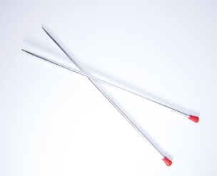 Silver knitting needles classic 35cm