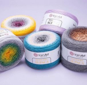 Flowers Alpaca yarn 2 x 250 g